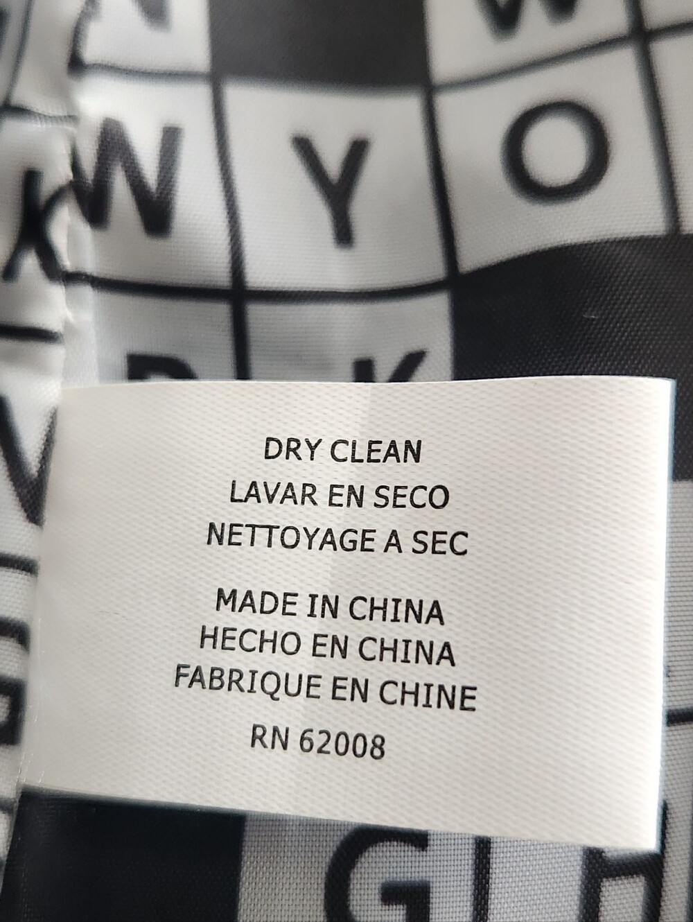 Insight New York Charcoal Blazer With Crossword Pattern Lining Size 10 - Picture 10 of 11